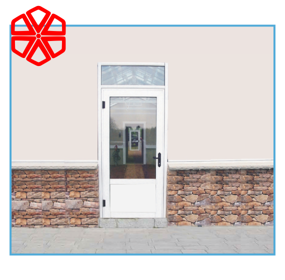 Cửa đi 1 cánh mở ngoài có ô cố định lấy sáng (khung liền)