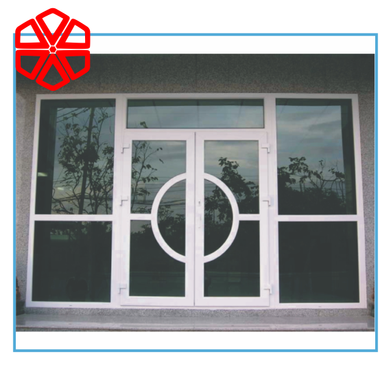 Cửa đi 2 cánh mở ngoài khung liền và có khoang cố định