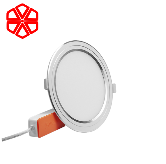 Đèn Panel Eri 2 siêu mỏng viền vàng - Đế nhựa