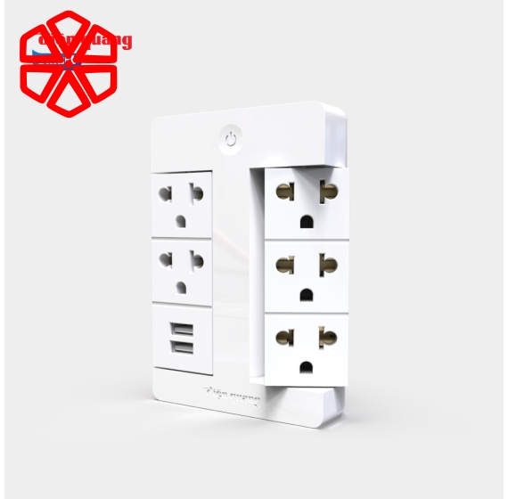 Ổ cắm Xoay 90° Thông Minh Điện Quang Apollo ĐQ SPS1.1 05 USB WiFi