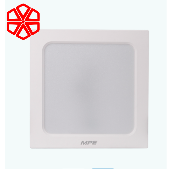 Led Panel ốp nổi nhựa, mặt vuông 12W ánh sáng vàng SSPL2-12V