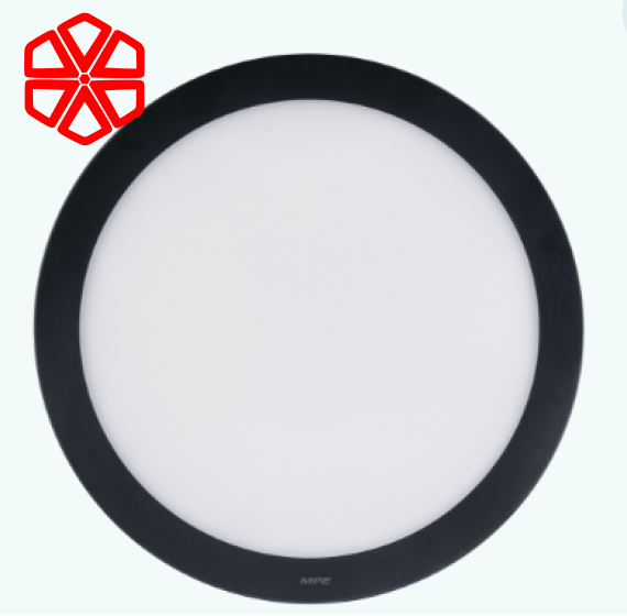LED Panel ốp nổi nhựa đen, mặt tròn 24W - 3 chế độ màu SRPLB2-24/3C
