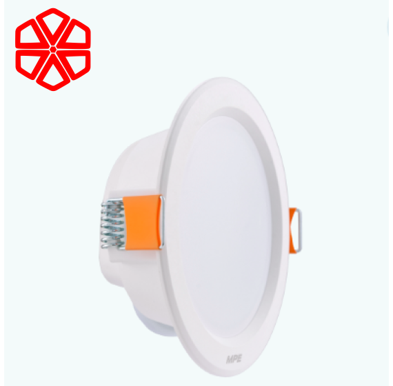 Led Downlight âm trần nhựa 6W ánh sáng vàng DLEL-6V
