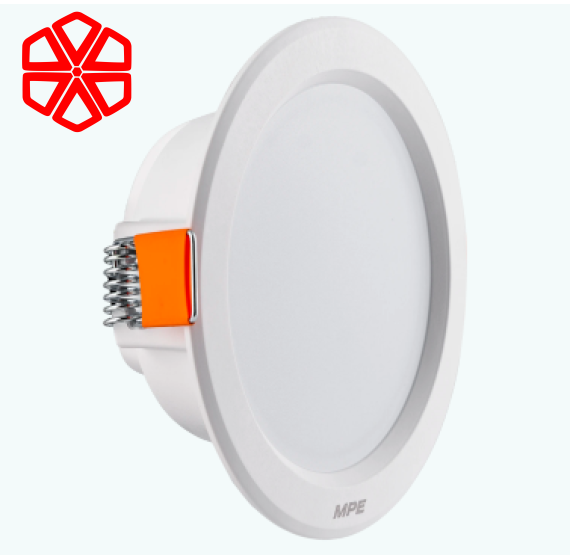 Led Downlight âm trần nhựa 7W - 3 chế độ màu DLE-7/3C