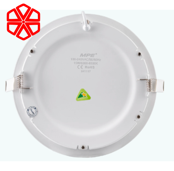 LED Panel âm trần nhôm mặt tròn 15W ánh sáng trắng RPL-15T