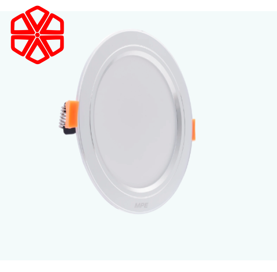 Led Downlight âm trần nhôm, viền bạc 5W - 3 chế độ màu DLB2-5/3C