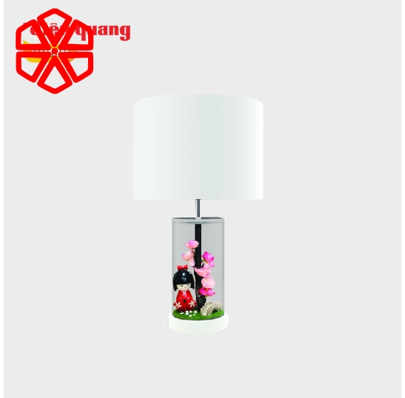 Đèn thủy tinh trang trí Điện Quang ĐQ DCL12 R WW ( thân hình trụ, kimono đỏ, bóng LED, Ánh sáng vàng )