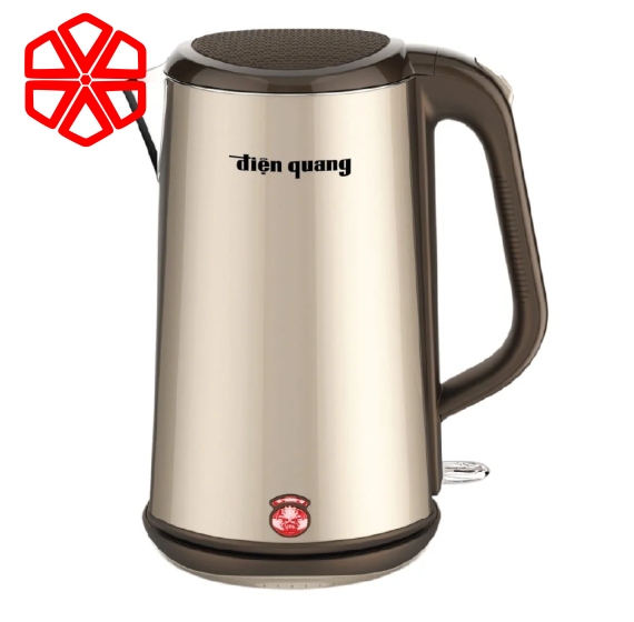 Ấm đun nước cao cấp Điện Quang ĐQ EKT08 1818 ( 1800W, 1.8L, inox 304, vỏ 3 lớp )