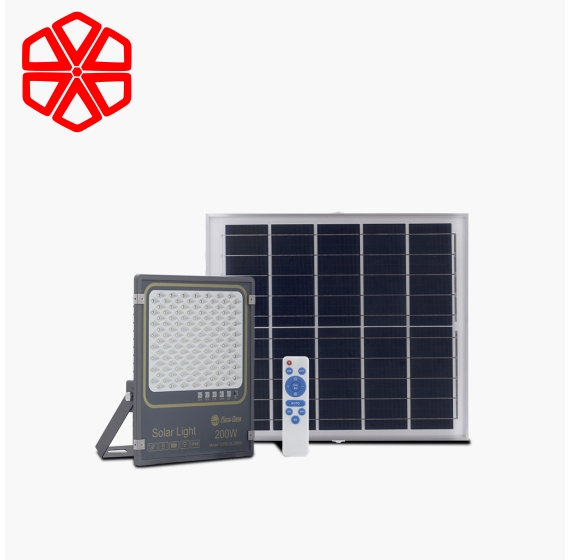 Đèn LED chiếu pha năng lượng mặt trời 200W có cảm biến 