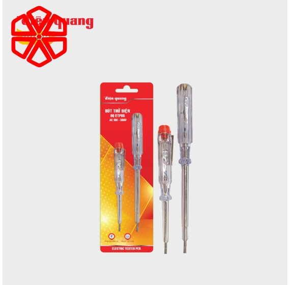 Bút thử điện Điện Quang ĐQ ETP05 ( Bộ 2 cây, đầu vít dẹp, 190 mm và 140 mm )
