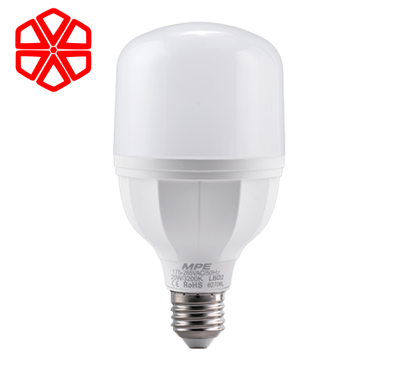 LED Bulb thân nhựa 50W ánh sáng trắng LBD2-50T