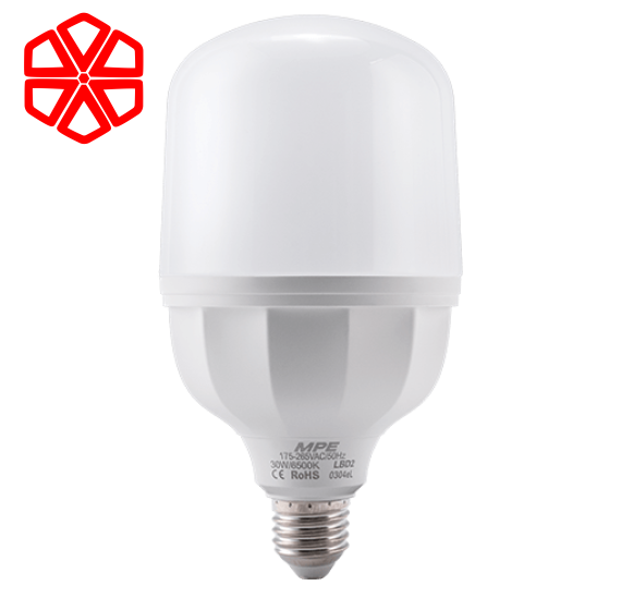 LED Bulb thân nhựa 30W ánh sáng trắng LBD2-30T