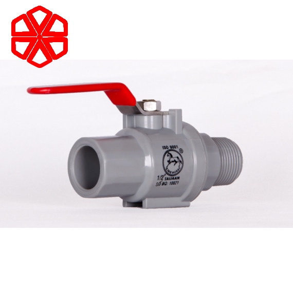 Van PVC Tay Inox-Cầu Xi-Răng Ngoài