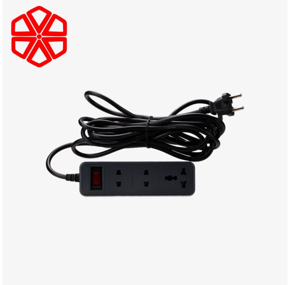 Ổ cắm kéo dài 2m màu đen