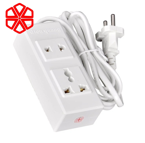 Ổ cắm Điện Quang ĐQ 001A-02 ( 2 lỗ )