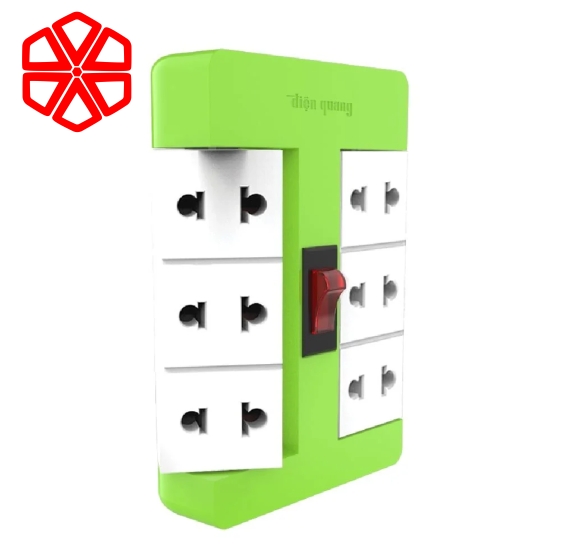 Ổ cắm Xoay 90° Điện Quang ĐQ ESK RT 6 (6 lỗ)