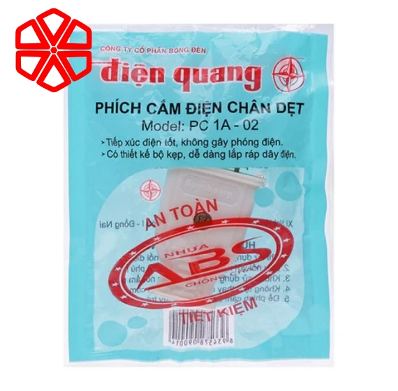 Set 10 Phích cắm Điện Quang PC 2A-02 (chân tròn)