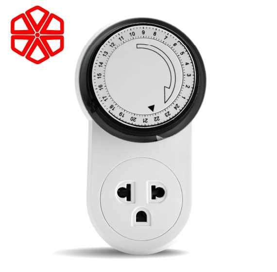 Ổ cắm hẹn giờ Điện Quang ĐQ ESK MT06 WBL 13 ( Điều chỉnh cơ, 1 lỗ - 3 chấu, trắng – đen )