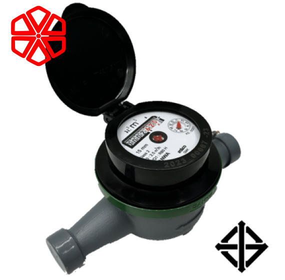 Đồng hồ nước SANWA nửa đồng, nửa nhựa