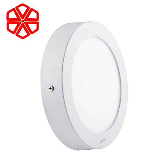 Led Panel ốp nổi nhựa, mặt tròn 12W ánh sáng vàng SRPL2-12V