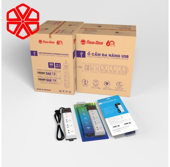 Ổ cắm đa năng USB 3m